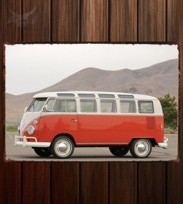 Металлическая табличка Volkswagen T1 Deluxe Microbus